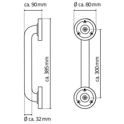 RIDDER Black Aluminium Safety Grab Bar