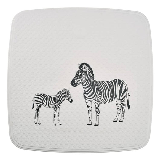 RIDDER Shower Mat Zebra 54x54 cm White and Black - Bend