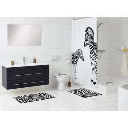 RIDDER Shower Mat Zebra 54x54 cm White and Black - Bend