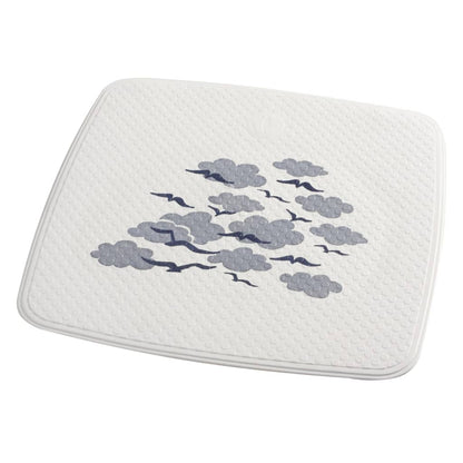 RIDDER Shower Mat Helgoland 54x54 cm White and Blue - Bend