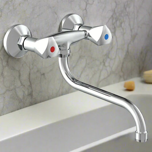 SCHÜTTE 2-Handle Wall Sink Mixer CESTI Chrome