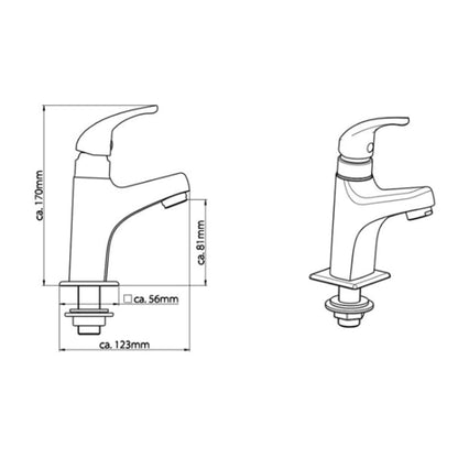 SCHÜTTE Cold Water Pillar Tap VICO Chrome - Bend