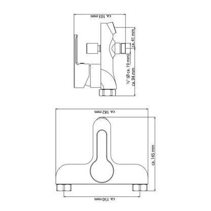 SCHÜTTE Bath Mixer DENVER Matt Black