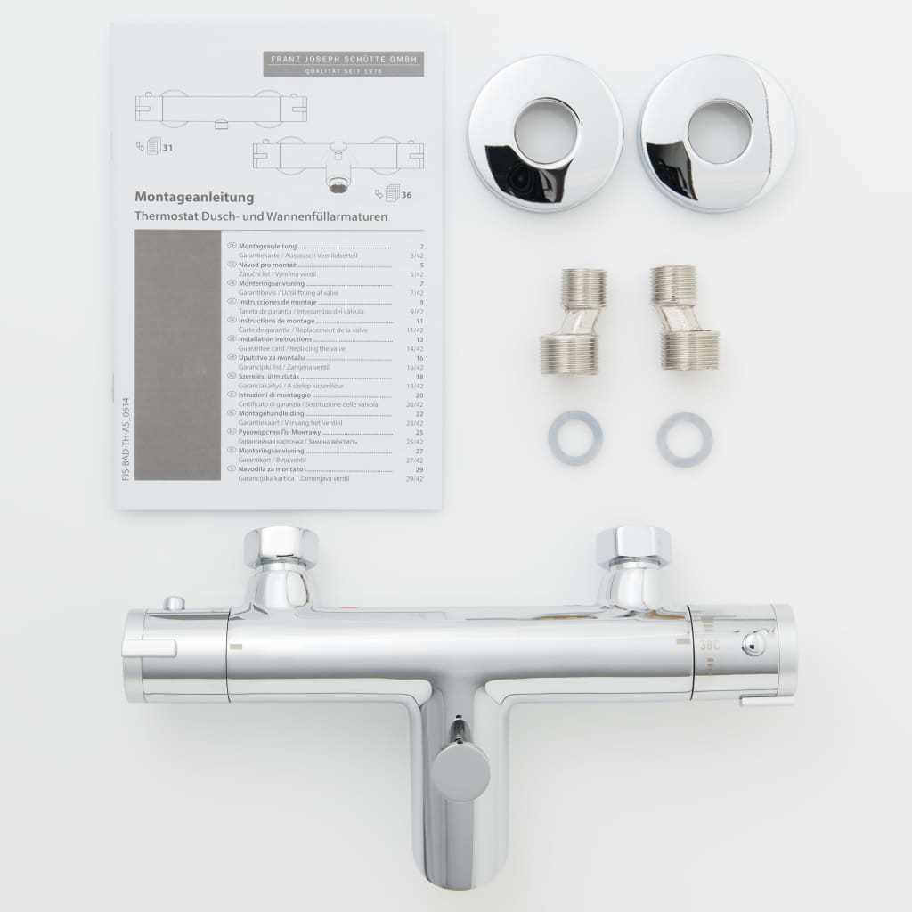 SCHÜTTE Thermostatic Bath Shower Mixer Tap LONDON