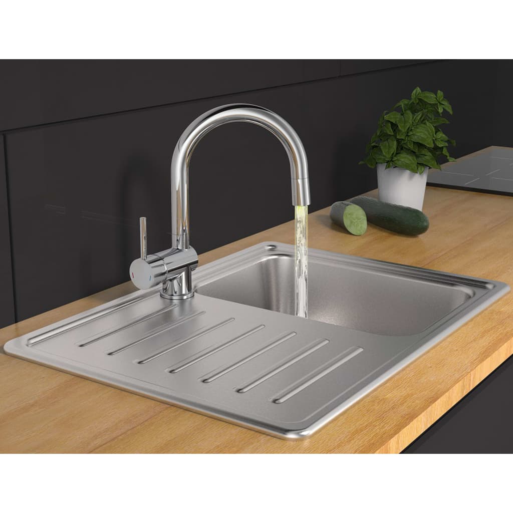 SCHÜTTE Sink Mixer with LED STELLA Chrome - Bend