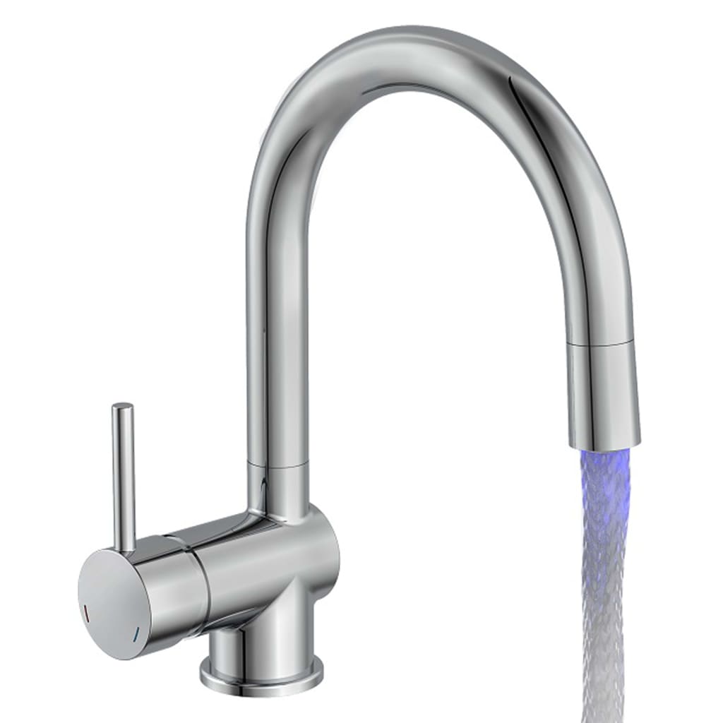 SCHÜTTE Sink Mixer with LED STELLA Chrome - Bend