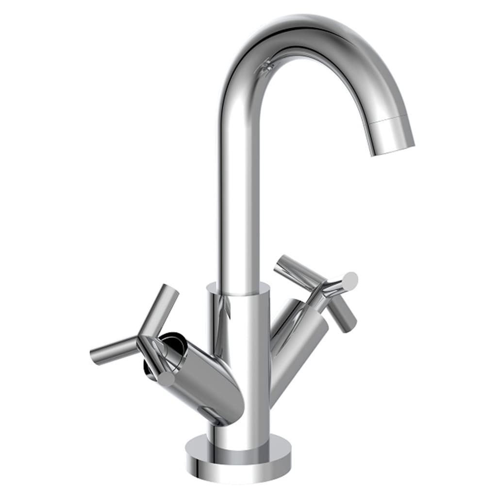 SCHÜTTE 2-Handle Basin Mixer ELIOT Chrome - Bend