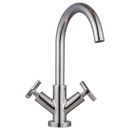 SCHÜTTE 2-Handle Basin Mixer ELIOT Chrome - Bend