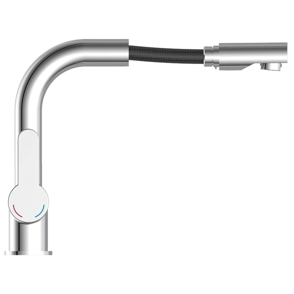 SCHÜTTE Basin Mixer with Pull-Out Spray LONDON Chrome - Bend