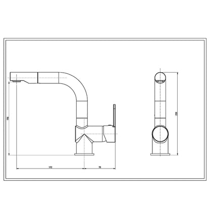 SCHÜTTE Basin Mixer with Pull-Out Spray LONDON Chrome - Bend