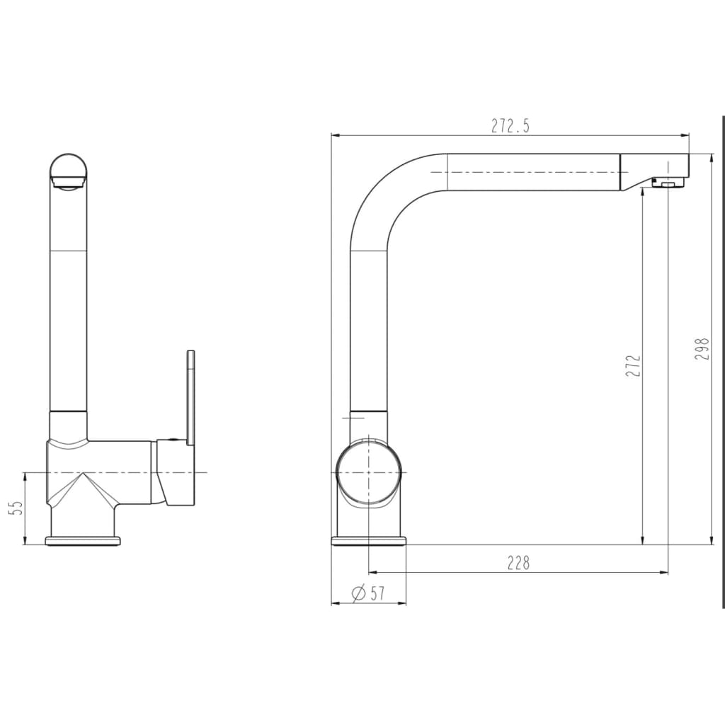 SCHÜTTE Sink Mixer RIO Silver - Bend