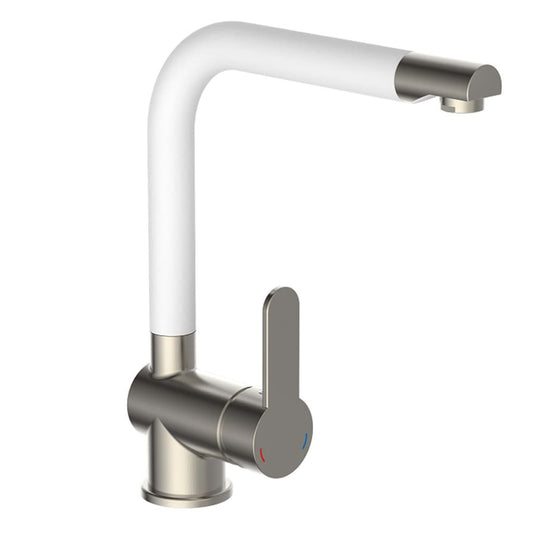 SCHÜTTE Sink Mixer with High Spout RIO Stainless Steel White Matt