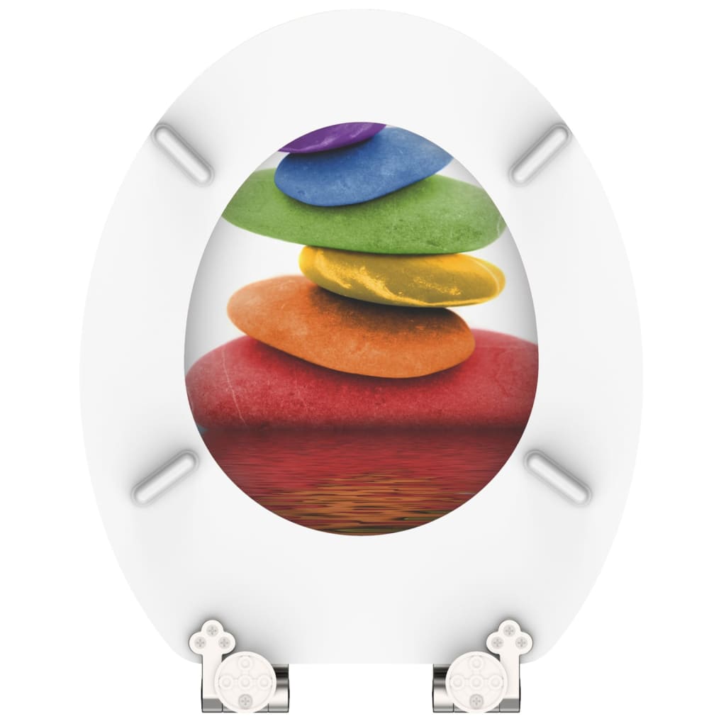 SCHÜTTE Toilet Seat with Soft-Close COLORFUL STONES