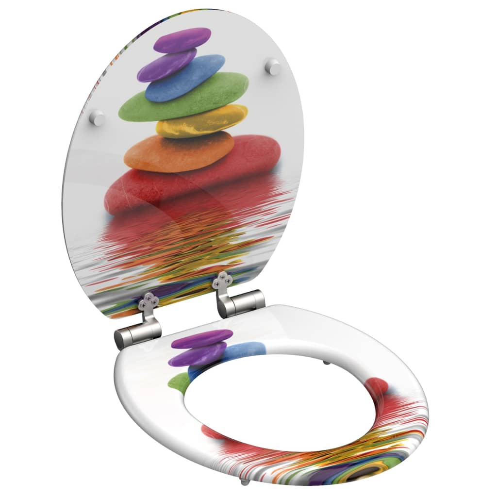 SCHÜTTE Toilet Seat with Soft-Close COLORFUL STONES