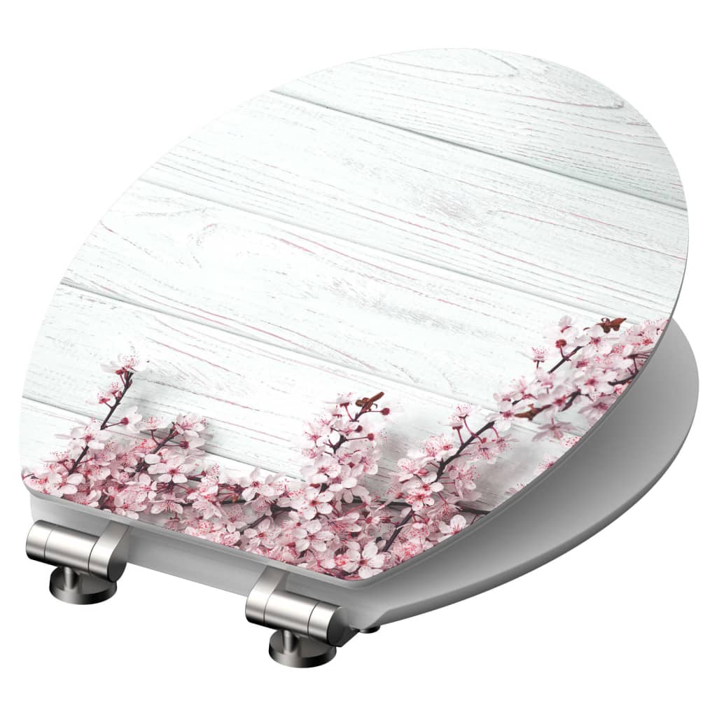 SCHÜTTE High Gloss Seat with Soft-Close FLOWERS & WOOD MDF