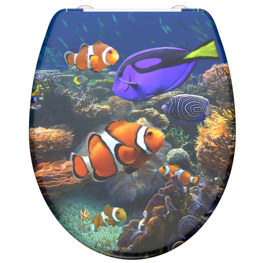 SCHÜTTE Duroplast Toilet Seat with Soft-Close SEA LIFE Printed