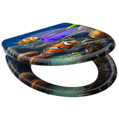 SCHÜTTE Duroplast Toilet Seat with Soft-Close SEA LIFE Printed