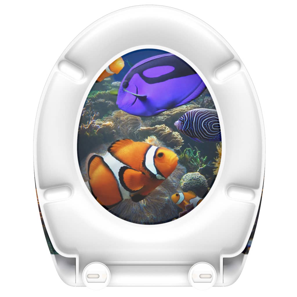 SCHÜTTE Duroplast Toilet Seat with Soft-Close SEA LIFE Printed