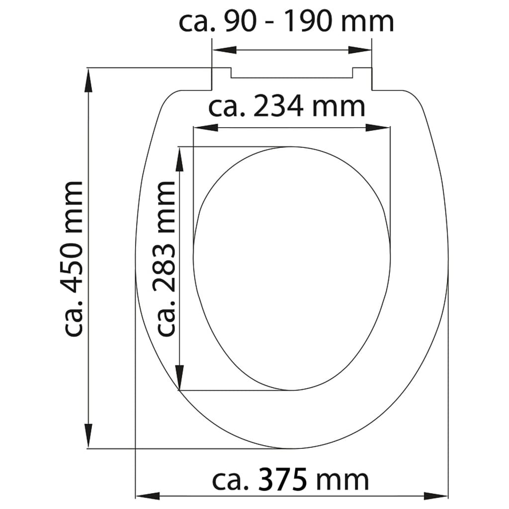 SCHÜTTE Duroplast High Gloss Toilet Seat with Soft-Close