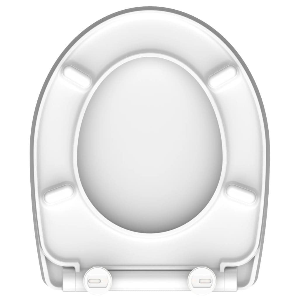 SCHÜTTE High Gloss Toilet Seat with Soft-Close Quick Release ROUND DIPS - Bend