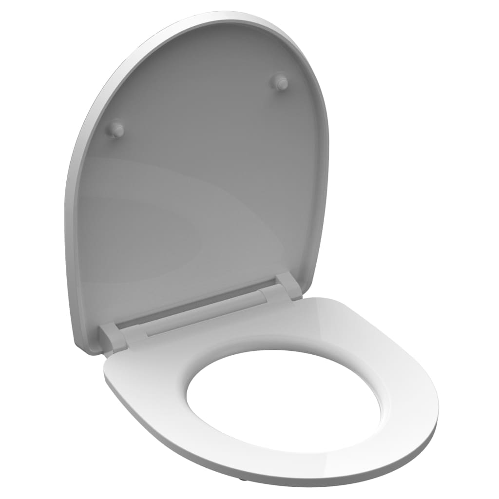 SCHÜTTE High Gloss Toilet Seat with Soft-Close Quick Release ROUND DIPS - Bend