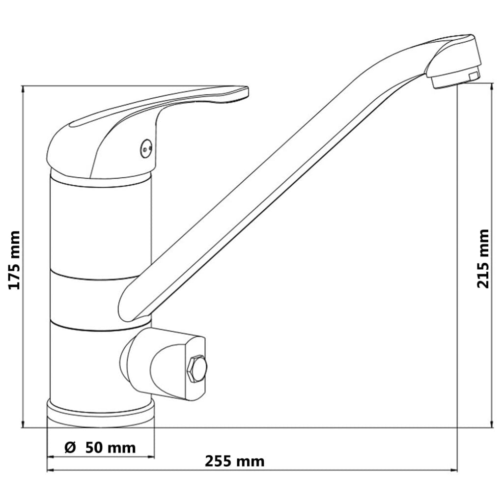 SCHÜTTE Sink Mixer with Machine Connection ULTRA Chrome - Bend