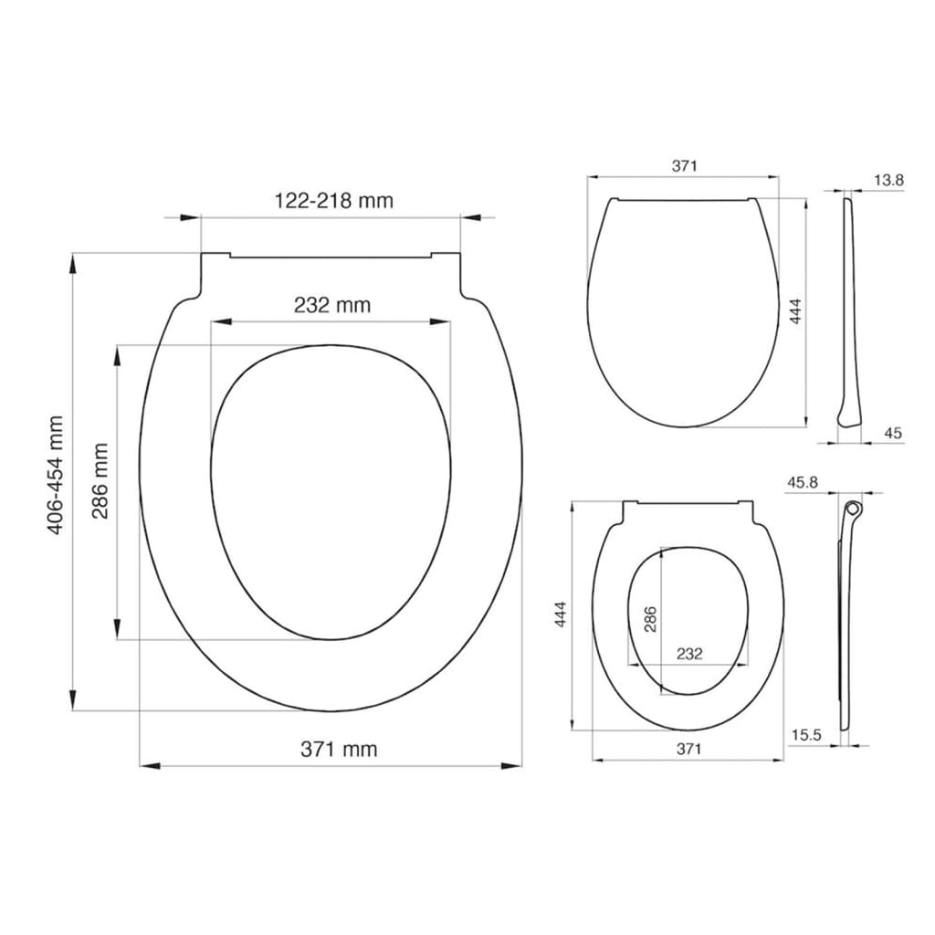 Tiger Toilet Seat Pasadena Thermoplast White 250040646