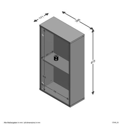 FMD Wall-mounted Bathroom Cabinet 36.8x17.1x67.3 cm White - Bend