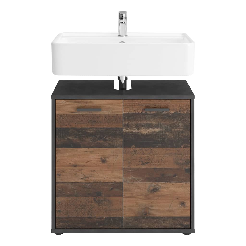 FMD Bathroom Sink Cabinet with 2 Doors Matera Old Style Dark - Bend