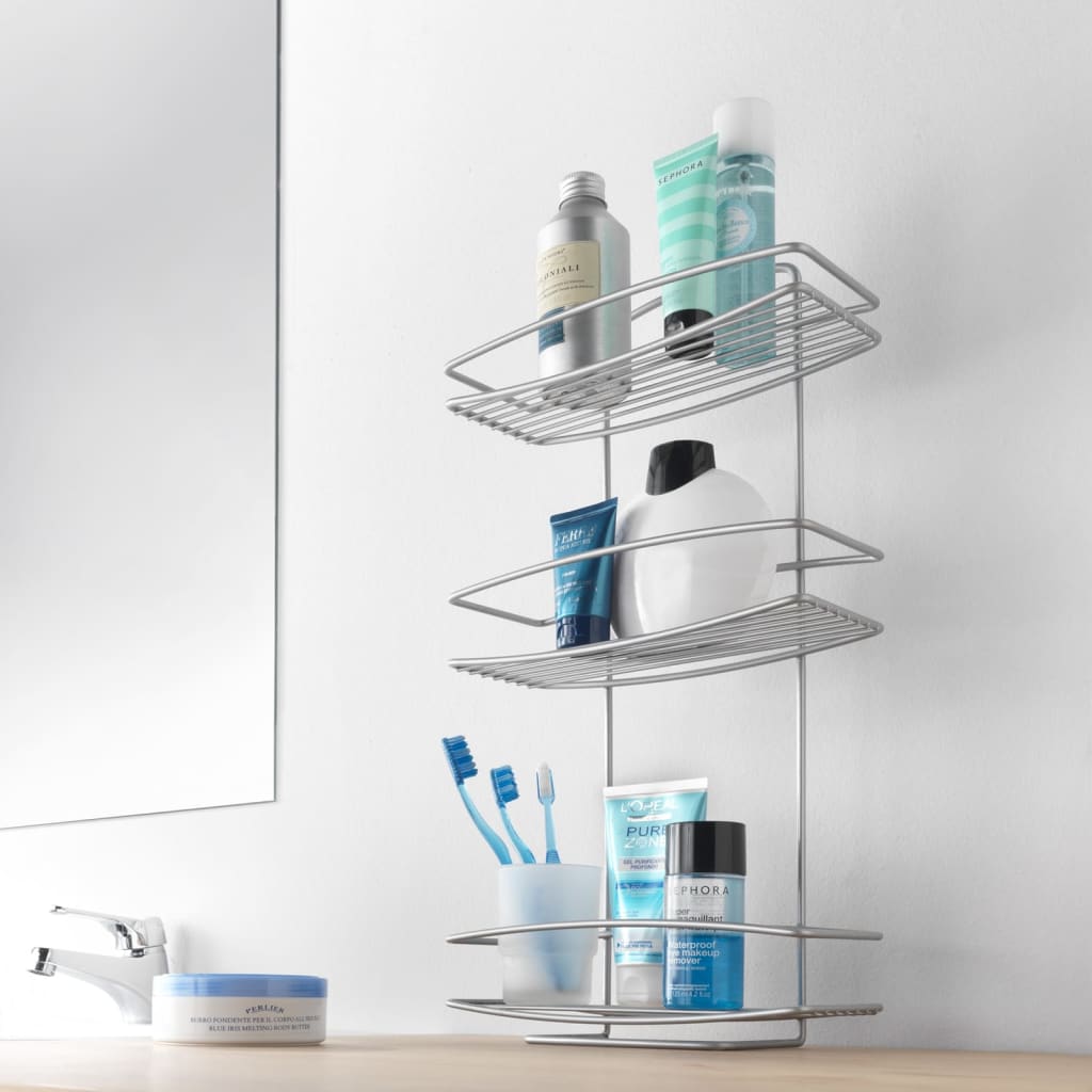 Metaltex 3-tier Douche Rack Onda Silver - Bend