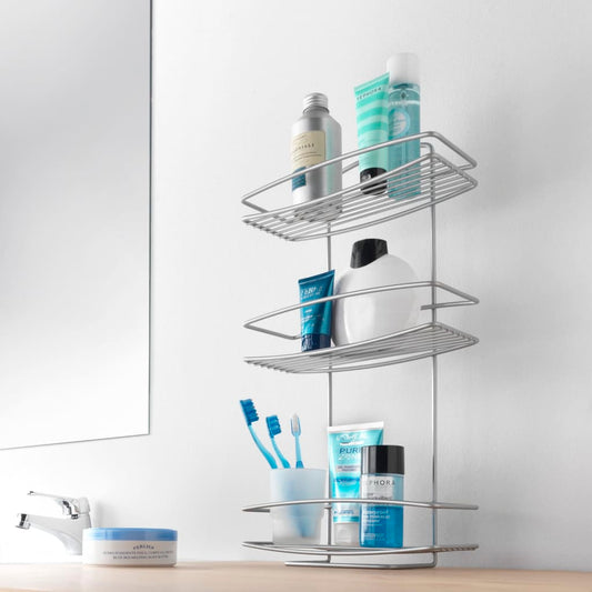 Metaltex 3-tier Douche Rack Onda Silver - Bend