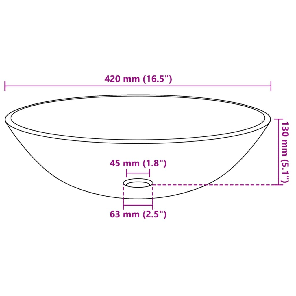 Tempered Glass Bathroom Basin