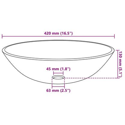 Tempered Glass Bathroom Basin