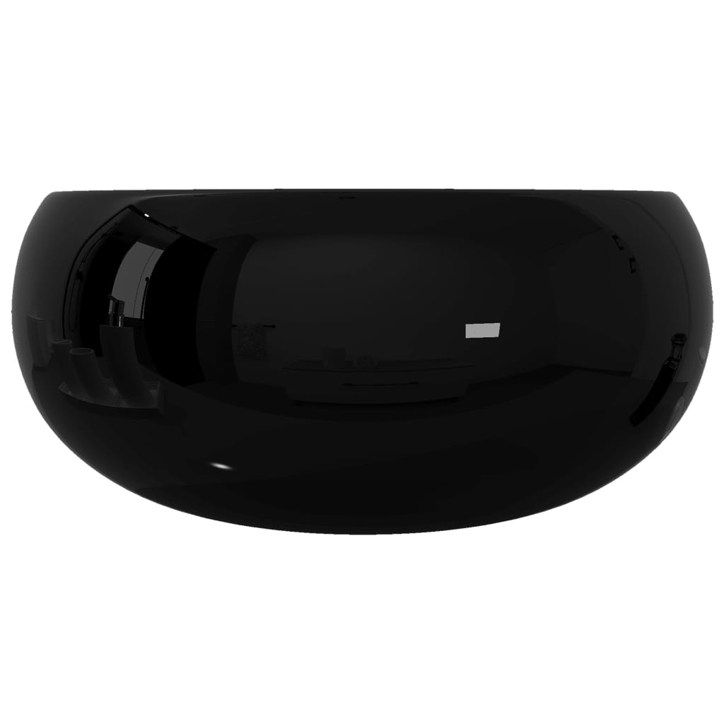 Black Ceramic Round Basin for Stylish Bathrooms - Bend