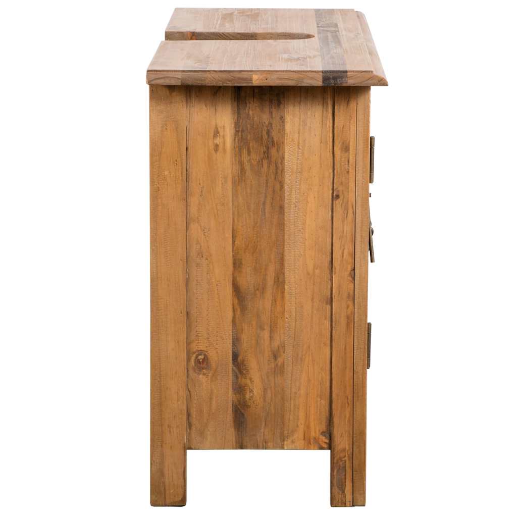 Bathroom Vanity Cabinet Solid Pinewood 70x32x63 cm - Bend