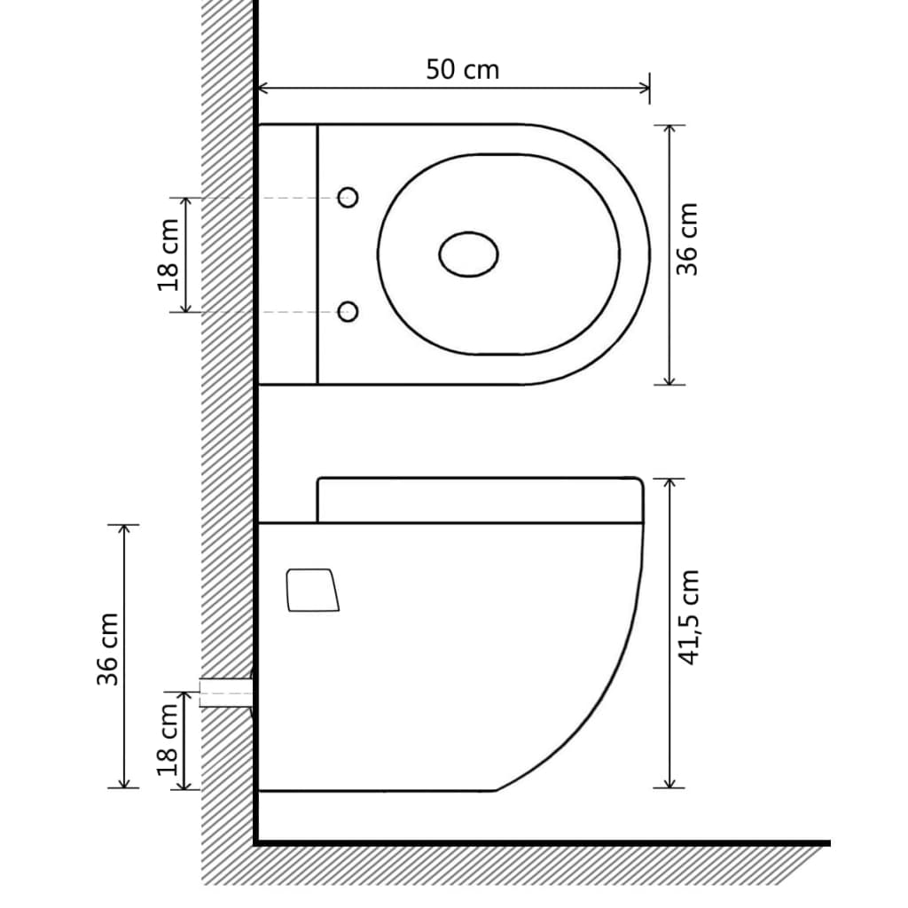 Wall-Hung Toilet Ceramic White