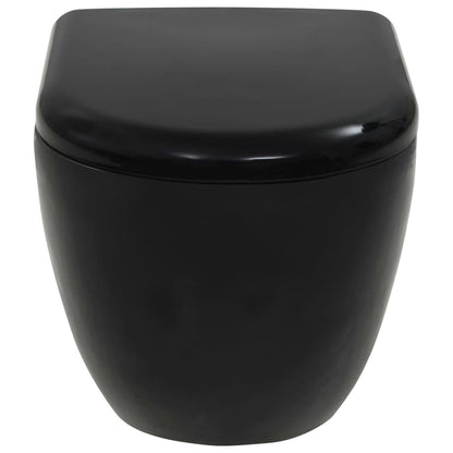 Wall-Hung Toilet Ceramic Black