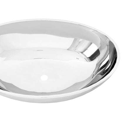 Wash Basin 40x33x13.5 cm Ceramic Silver - Bend