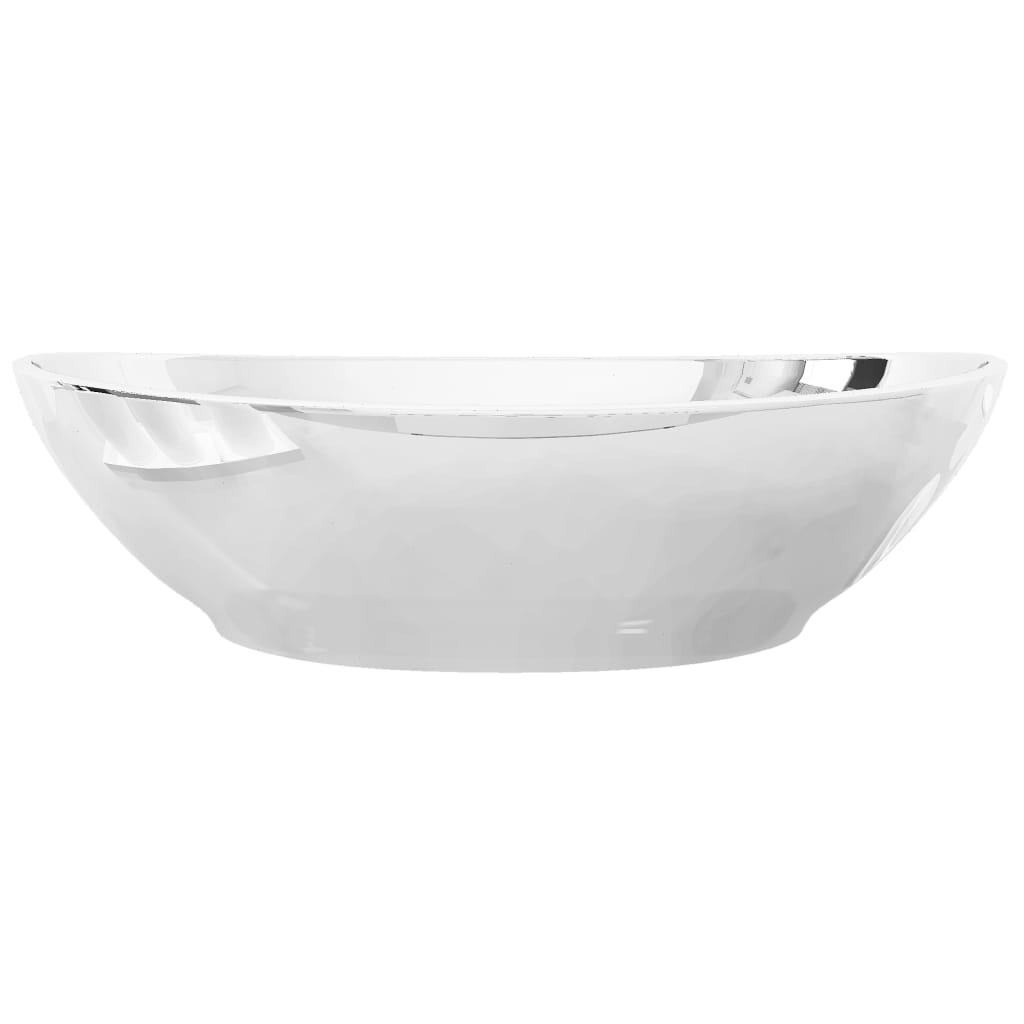 Wash Basin 40x33x13.5 cm Ceramic Silver - Bend