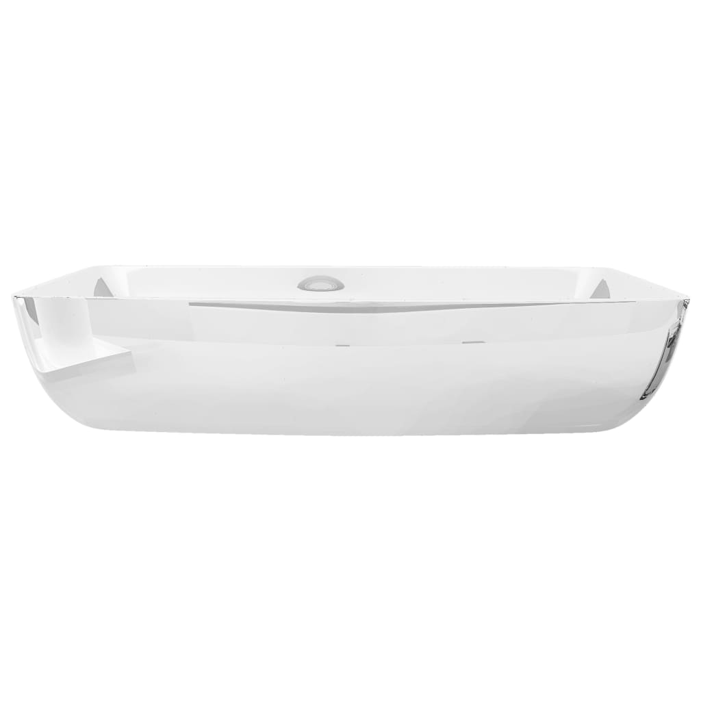 Wash Basin 71x38x13.5 cm Ceramic Silver - Bend