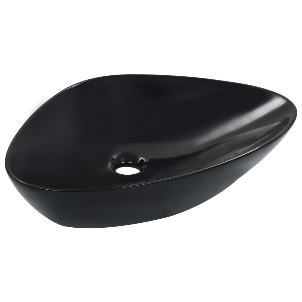 Wash Basin 58.5x39x14 cm Ceramic Black - Bend