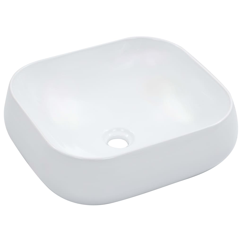 Wash Basin 44.5x39.5x14.5 cm Ceramic White - Bend