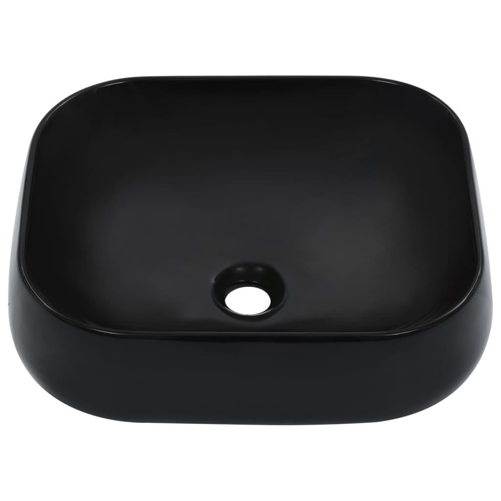 Wash Basin 44.5x39.5x14.5 cm Ceramic Black - Bend