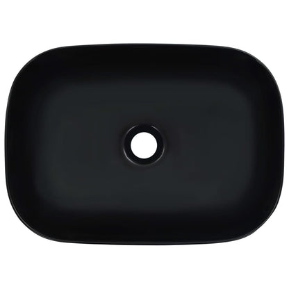 Wash Basin 45.5x32x13 cm Ceramic Black - Bend