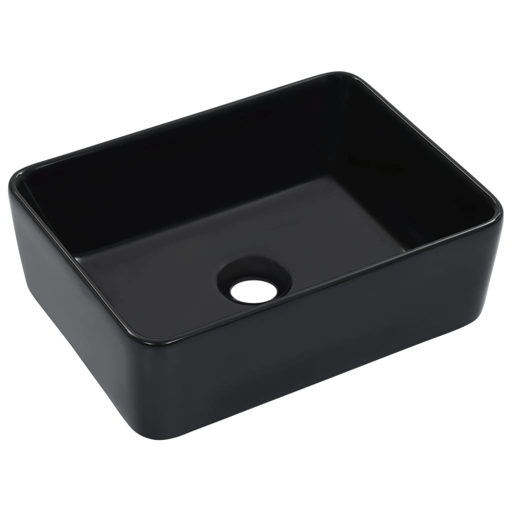 Wash Basin 40x30x13 cm Ceramic Black - Bend