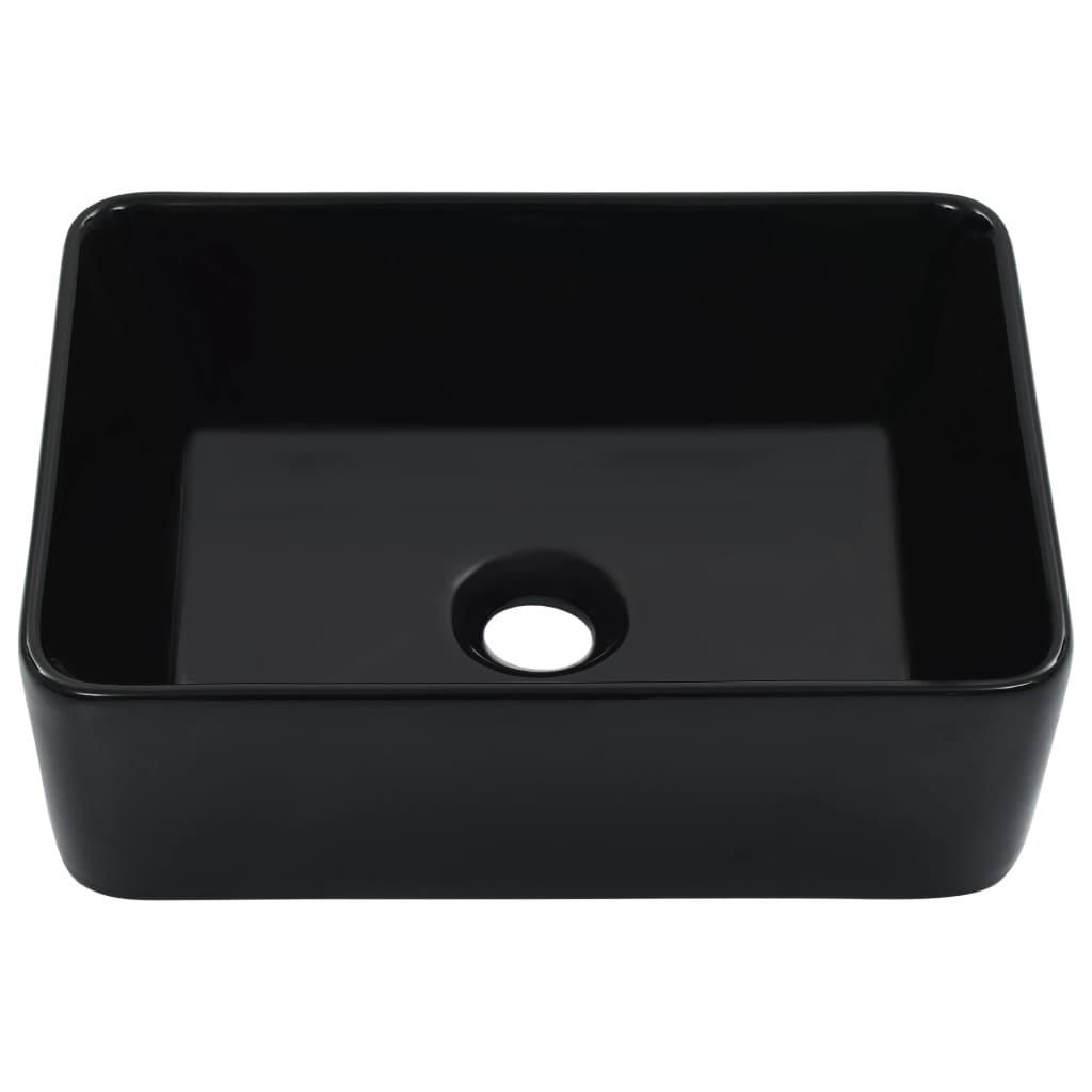 Wash Basin 40x30x13 cm Ceramic Black - Bend