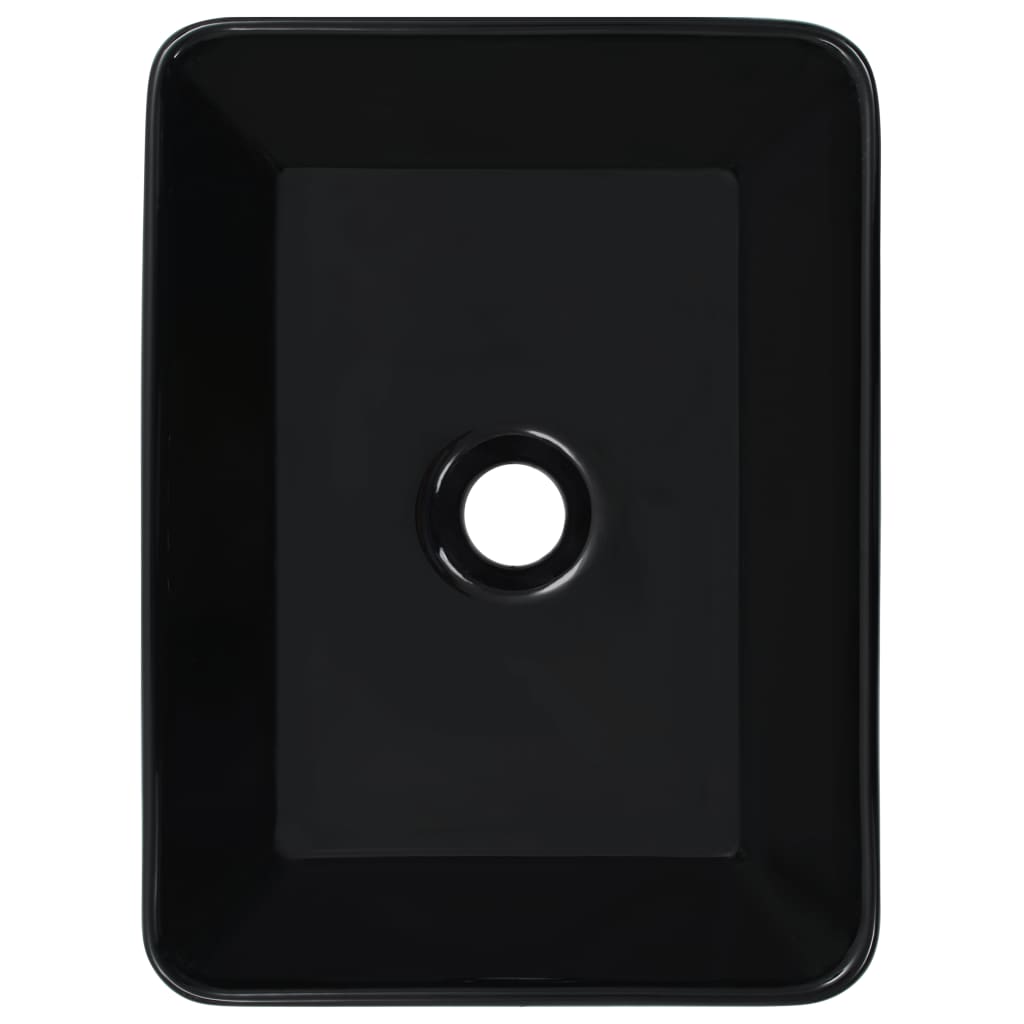 Wash Basin 40x30x13 cm Ceramic Black - Bend