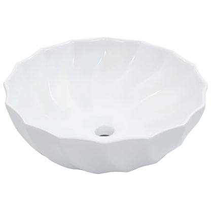 Wash Basin 46x17 cm Ceramic White - Bend