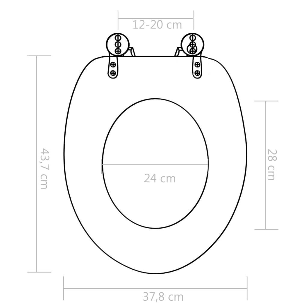 MDF Toilet Seat - Muschel Design - Bend