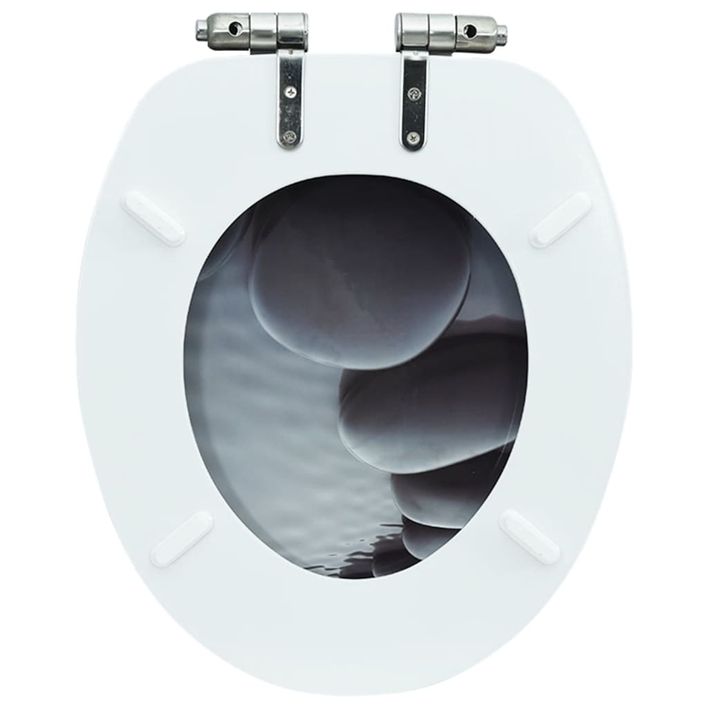 MDF Toilet Seat - Stones Design